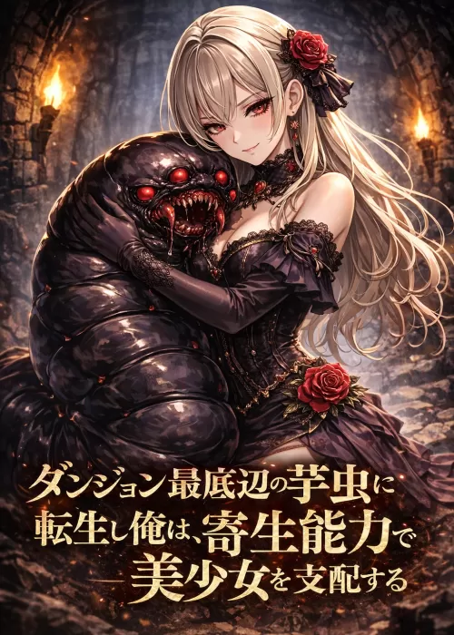 ダンジョン最底辺の芋虫に転生した俺は、寄生能力で美少女を支配する