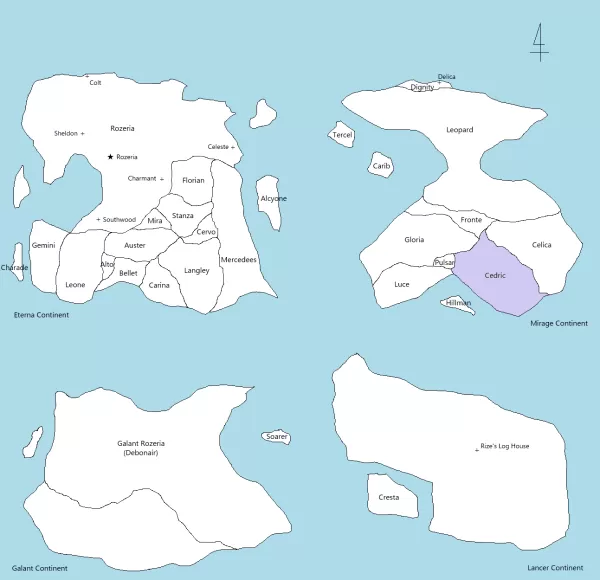 世界地図（Cedric帝国）