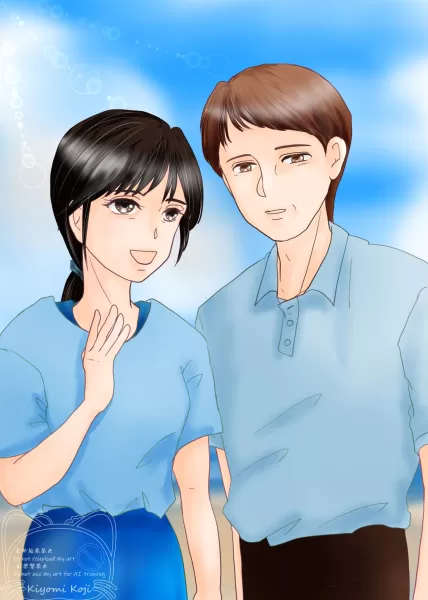 『波打ち際のMelancholy』小野塚夫妻挿絵